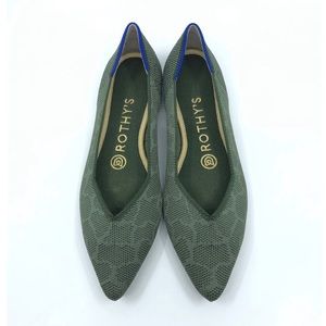 **SOLD** Rothy’s RETIRED Safari Green Points Flats